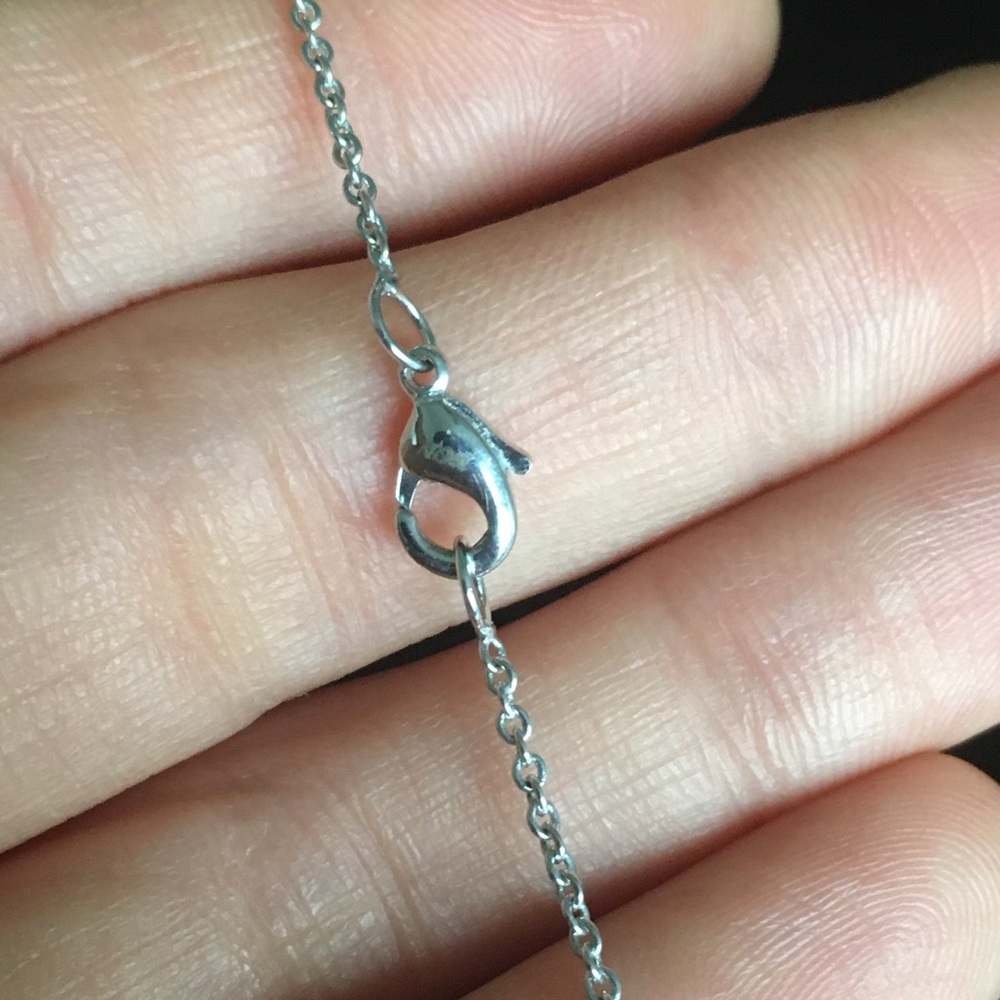 Silver Tone Rhinestone Crystal Dolphin Necklace - Picture 5 of 10